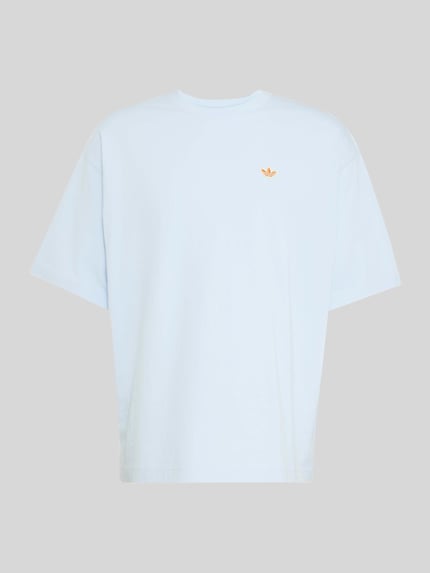 adidas Originals Loose Fit T-Shirt aus reiner Baumwolle Hellblau 2