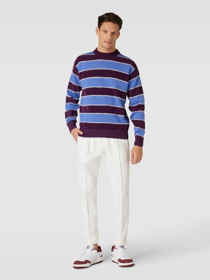 BOSS Orange Regular Fit Pullover mit Woll-Anteil Modell 'Alpert' Bordeaux 1