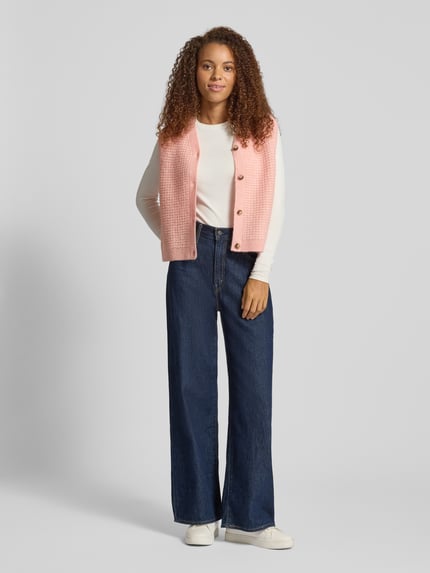 Marc O'Polo DENIM Kamizelka z dzianiny o kroju regular fit z mieszanki wełny Różowawy 1