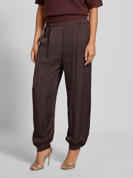 Jake*s Collection Balloon Fit Hose mit Allover-Muster Pflaume 4