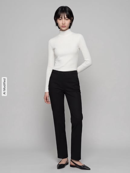 HUGO Bluzka z długim rękawem o kroju slim fit z mieszanka bawełny model 'Driza_4' Złamany biały 1