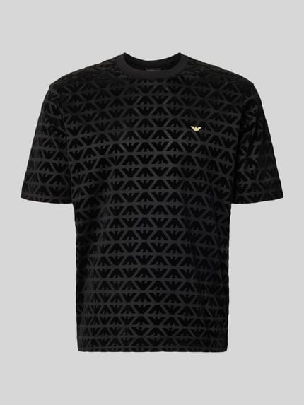 Emporio Armani T-Shirt mit Label-Stitching Black 2