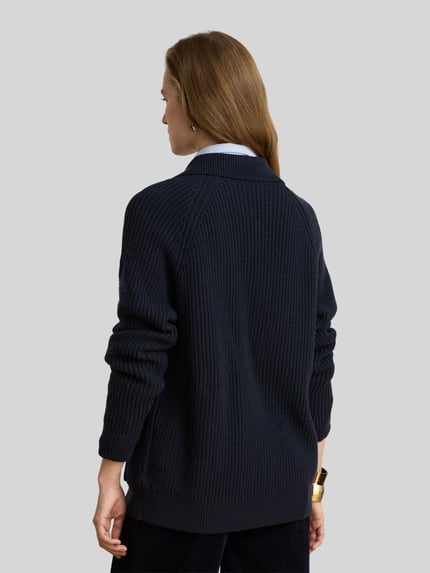Lauren Ralph Lauren Loose Fit Strickjacke aus Woll-Mix Marine 5