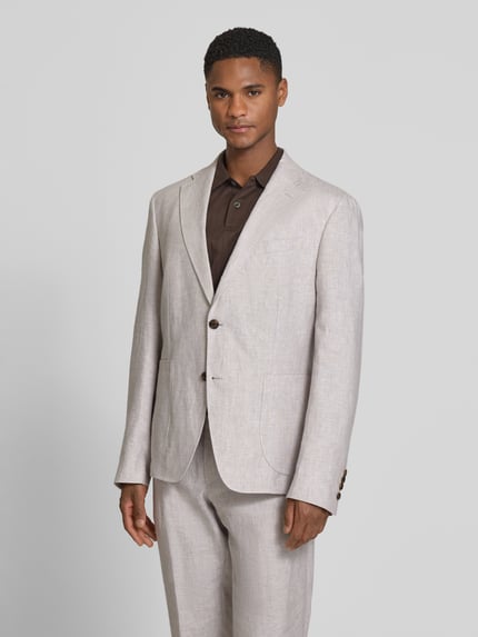 JOOP! COLLECTION slim fit 2-knoops colbert van linnen model 'Hoverest' Beige - 4