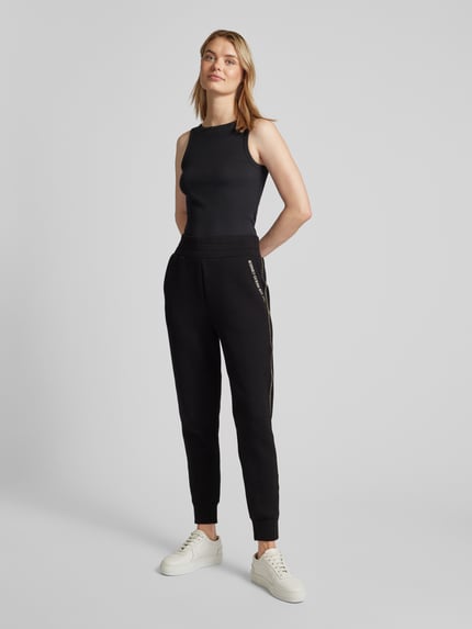 GUESS Regular Fit Sweatpants mit Galonstreifen Modell 'SIMONNE' Black 1