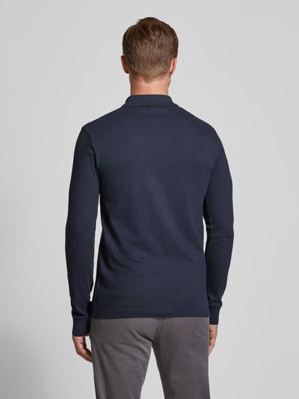 BOSS Orange Poloshirt met labeldetail Marineblauw - 5