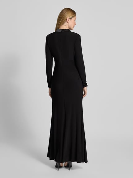 Adrianna Papell Maxikleid mit Reverskragen Black 5