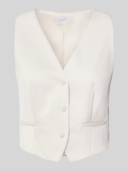 Weste aus Satin mit V-Ausschnitt Shop The Look MANNEQUINE