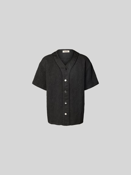 ISNURH Freizeithemd mit V-Ausschnitt Black 2