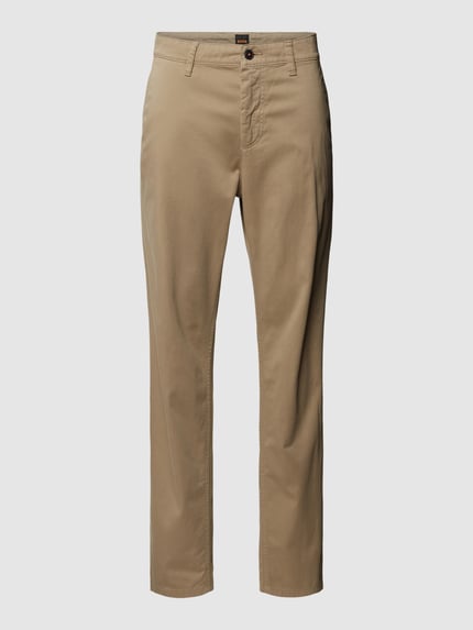 Tapered fit chino met Franse steekzakken Shop The Look MANNEQUINE