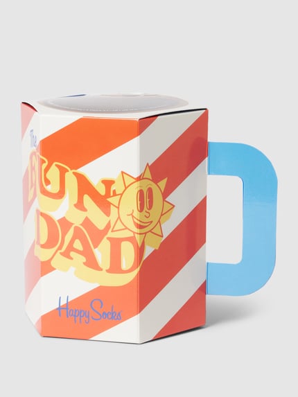Happy Socks Socken mit Label-Print im 3er-Pack Modell 'Father Of The Year' Rot 3
