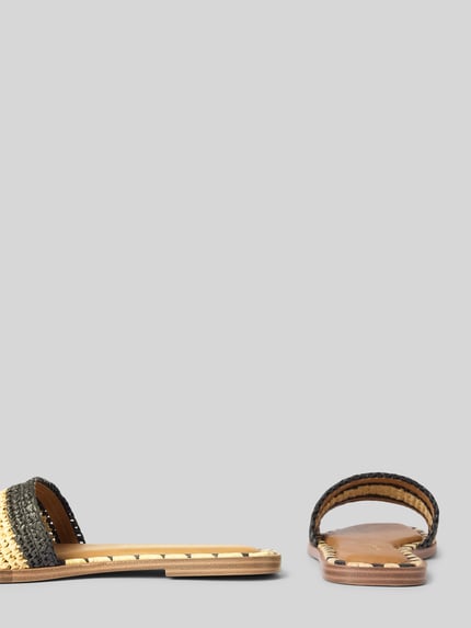 Tamaris Pantoletten mit Bast-Details Beige 2