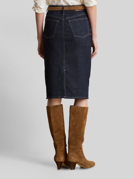 Lauren Ralph Lauren Jeansowa spódnica o kroju tapered fit z mieszanki bawełny Jeansowy niebieski 5