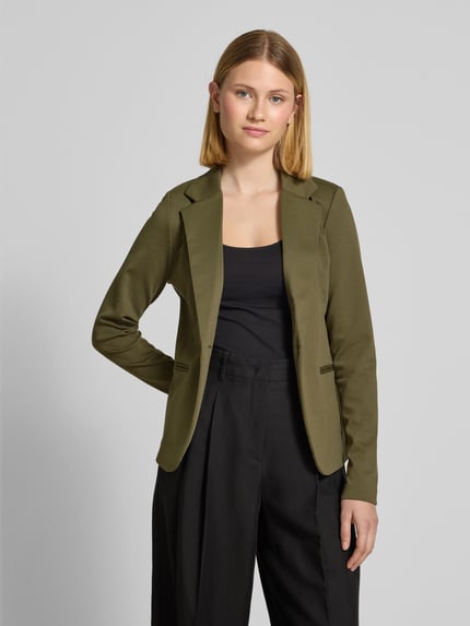 ICHI Slim fit blazer met paspelzakken, model 'KATE' Olijfgroen - 4