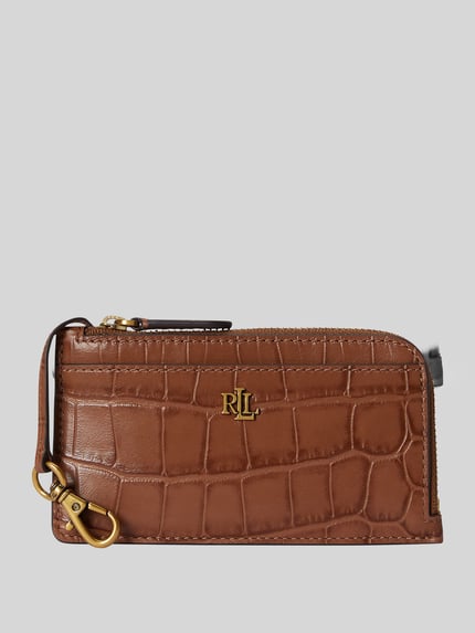 Lauren Ralph Lauren Kartenetui aus echtem Rindsleder Cognac 1