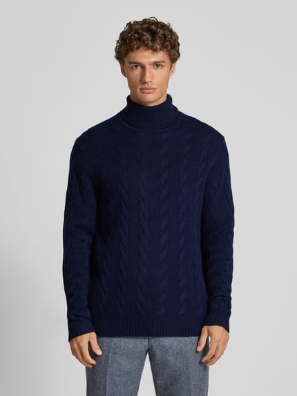 Christian Berg Men Coltrui van wol-kasjmiermix Marineblauw - 4
