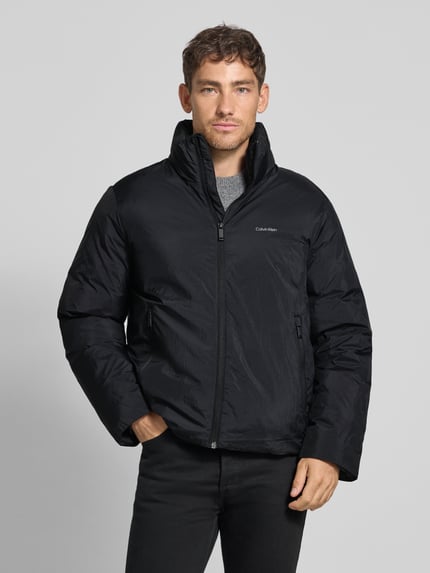 CK Calvin Klein Jacke mit Stehkragen und Logo-Print Black 4