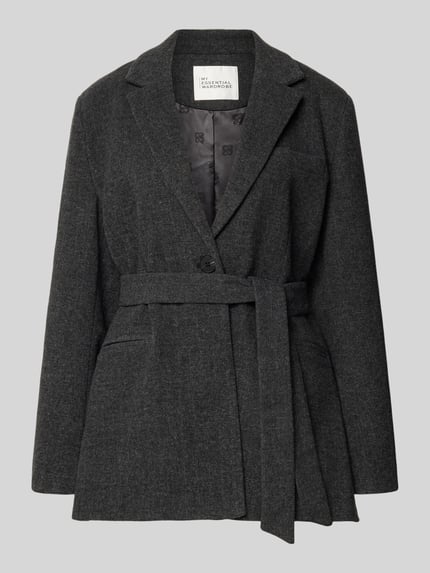 My Essential Wardrobe Blazer met wol en reverskraag model 'Layla' Donkergrijs - 2