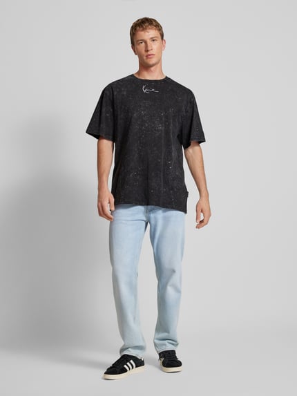 Karl Kani T-Shirt mit Label-Stitching Black 1
