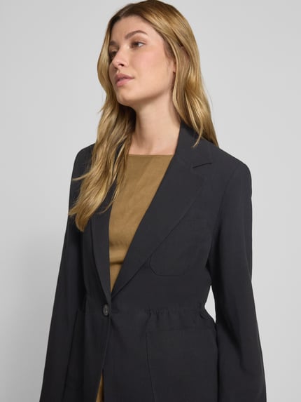 someday. Slim Fit Blazer aus Viskose-Leinen-Mix Modell 'Nursine' Black 3