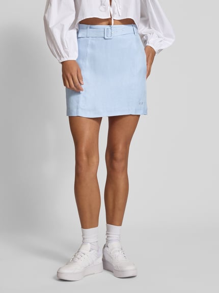 LeGer Spódnica mini z paskiem model ‘Majella’ Jasnoniebieski 4