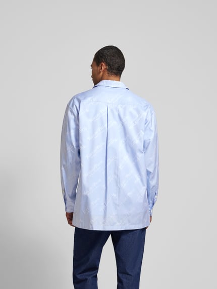 Kenzo Vrijetijdsoverhemd met all-over labelprint Blauw - 5