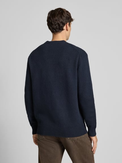 ONLY & SONS Relaxed Fit Pullover aus Baumwoll-Mix mit Woll-Anteil Modell 'JAMES' Dunkelblau 5