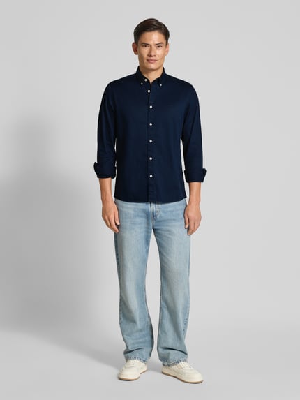 Marc O'Polo Koszula casualowa o kroju regular fit z czystej bawełny Granatowy 1