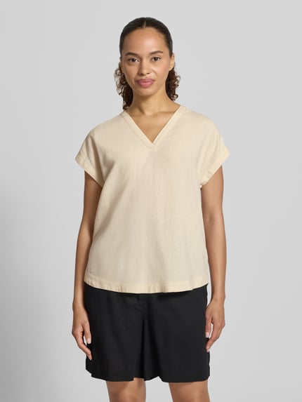 Soyaconcept Blusenshirt aus Leinen-Viskose-Mix Modell 'INA' Sand 4