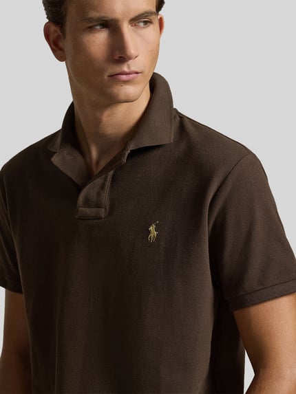 Polo Ralph Lauren regular fit poloshirt van puur katoen Middenbruin - 3