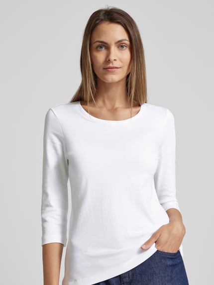 Christian Berg Woman T-shirt met 3/4-mouwen in effen design Wit - 3