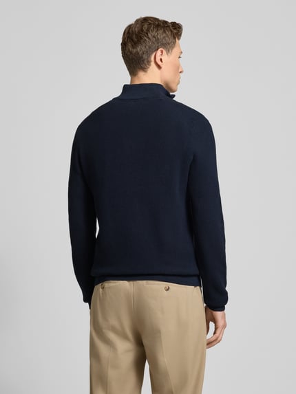 MCNEAL Slim Fit Troyer aus reiner Baumwolle Marine 5