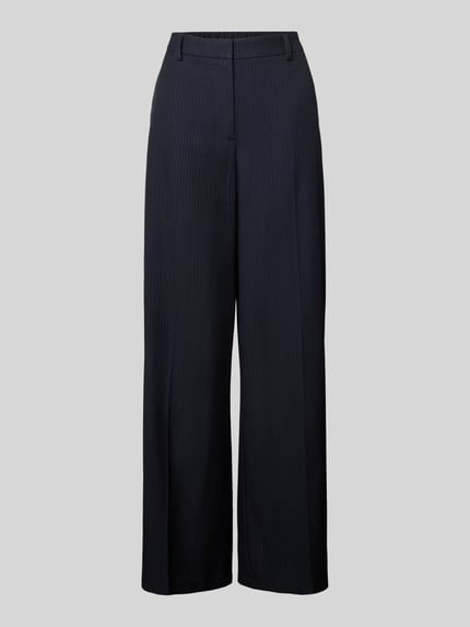 Nadelstreifenhose aus fließendem Stoff Shop The Look MANNEQUINE