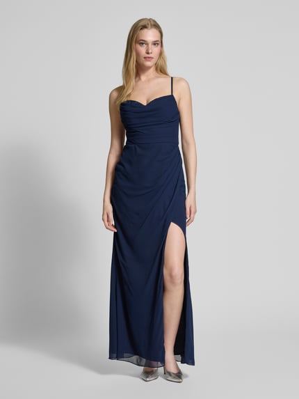 Laona Abendkleid mit Herz-Ausschnitt Dunkelblau 4