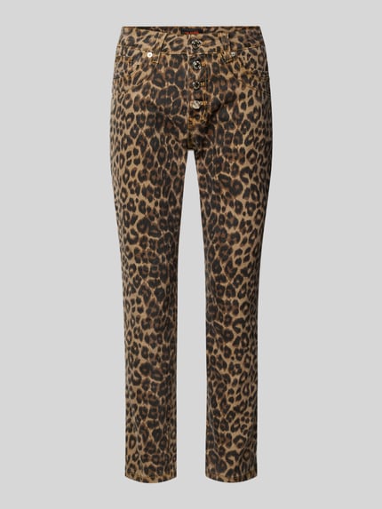 miss goodlife Slim Fit Jeans mit Knopfleiste Beige 2