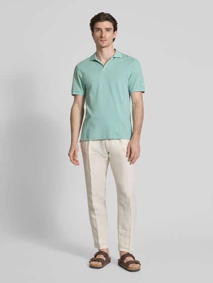 MC2 Saint Barth Regular Fit Poloshirt mit V-Ausschnitt Modell 'CHARLES' Gruen 1