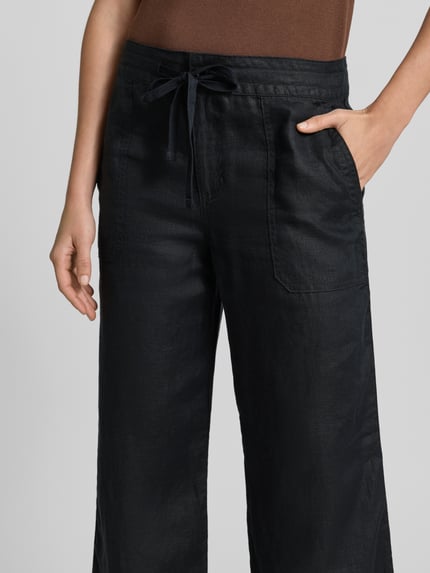 Lauren Ralph Lauren Regular Fit Weite Hose aus reinem Leinen  Dunkelblau 3