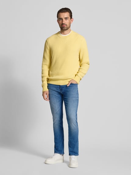 BOSS Orange Slim Fit Jeans aus Baumwoll-Mix Modell 'DELAWARE' Jeansblau 1