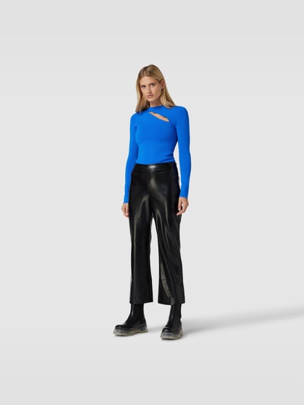 Victoria Beckham Shirt met lange mouwen met cut out Bleu - 1