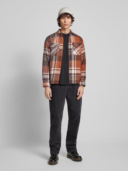 JACK & JONES Slim Fit Freizeithemd mit Brustpattentaschen Modell 'DARREN' Rot 1