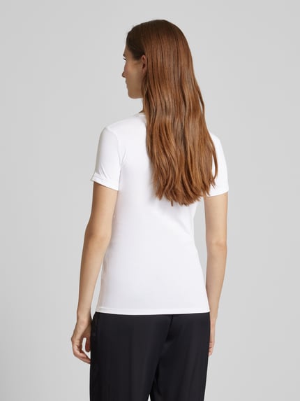 GUESS T-Shirt mit V-Ausschnitt Weiss 5