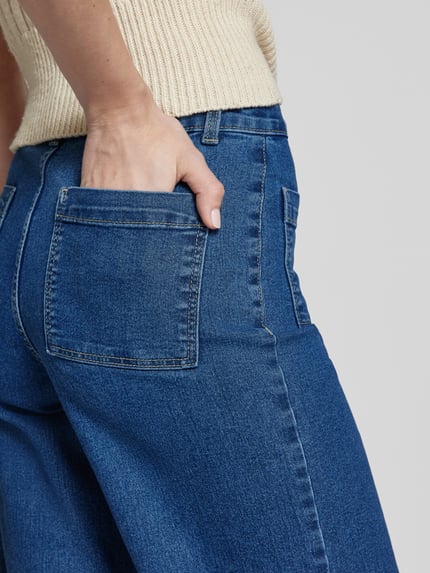 VERO MODA Wide Fit Jeans aus Baumwoll-Mix Modell 'KAYLA' Blau 3