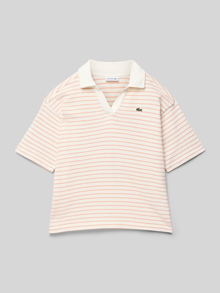 Lacoste Poloshirt met V-hals Ecru - 1