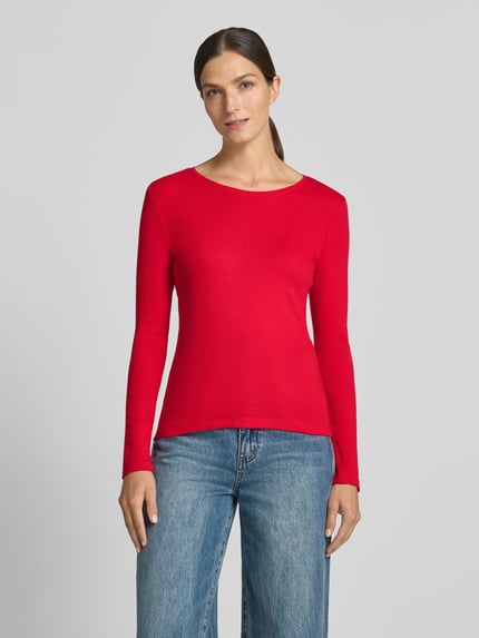 Christian Berg Woman Slim Fit Longsleeve aus reiner Baumwolle Rot 4