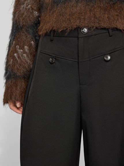 Neo Noir Wide Leg Pants mit Leistentaschen Modell 'Massie' Black 3