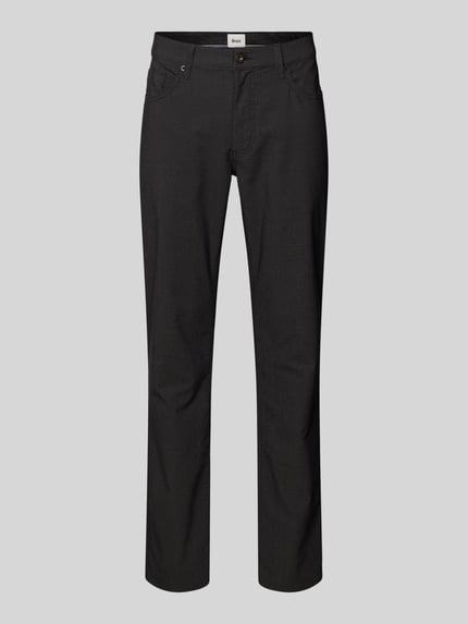 Produktfoto, Stoffen broek met 5-pocketmodel Cadiz van Brax, katoenmix met stretch, recht model, knoop- en ritssluiting, maat 32/32.