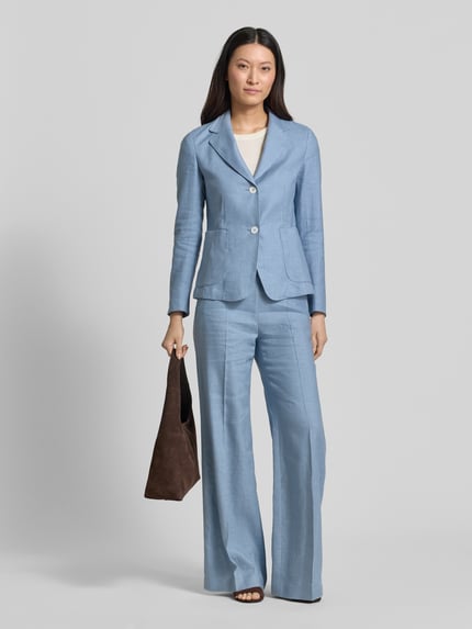 windsor. Blazer aus Leinen-Mix mit Reverskragen Hellblau Melange 1