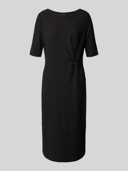 s.Oliver BLACK LABEL Sukienka etui o kroju slim fit z wiązanym detalem Czarny 2