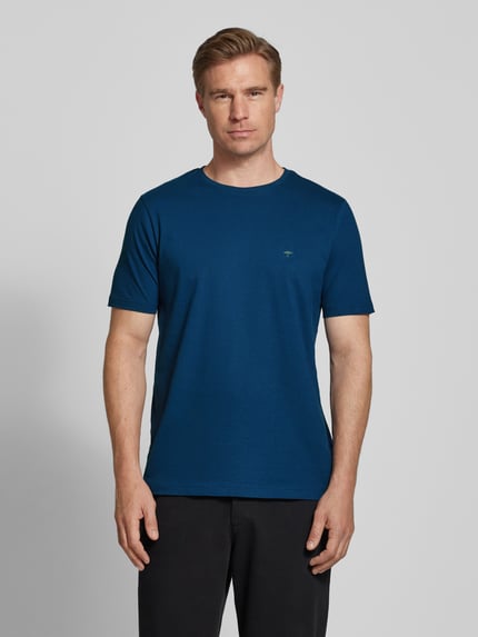 Fynch-Hatton T-Shirt mit Logo-Print Dunkelblau 4