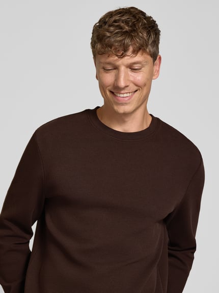 BOSS Orange Regular Fit Langarmshirt aus Baumwoll-Mix Modell 'Tempest' Schoko 3